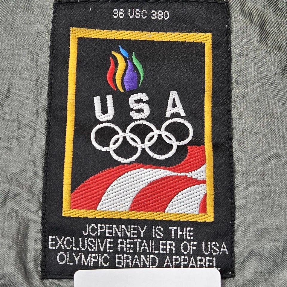 Chaqueta cortavientos retro vintage de Estados Unidos Olympic para hombre L gris años 90 Foto 3 de 4