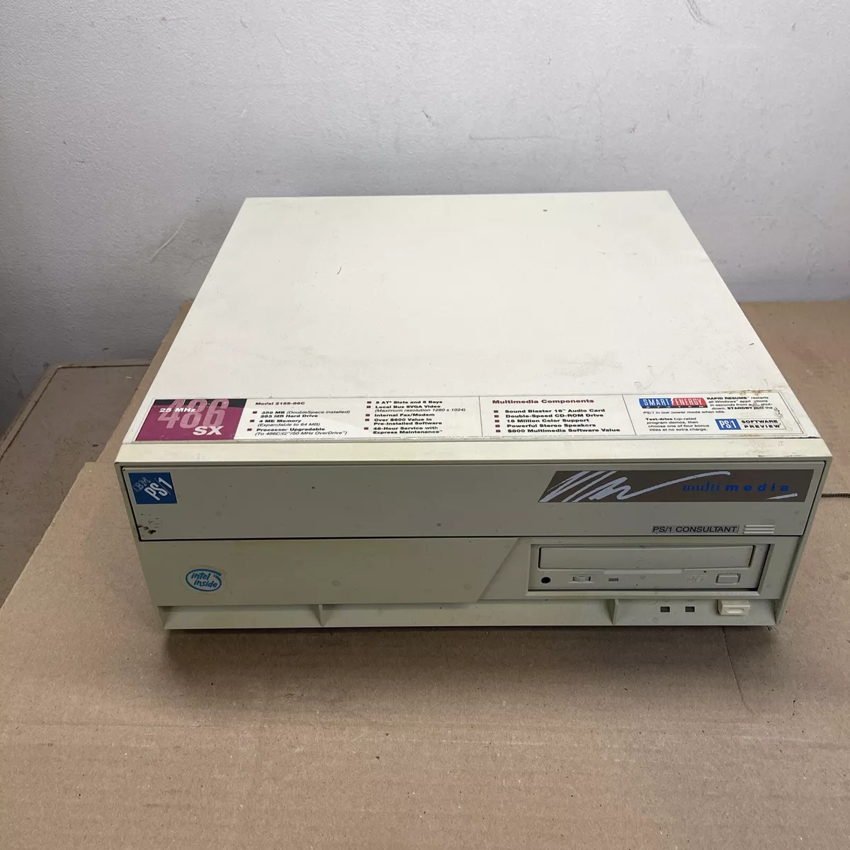 1200px x 1200px - Vintage IBM Consultant PS/1 2155-86C Intel 486SX 3712KB Ram boots windows  3.1 | eBay