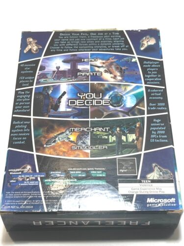 Freelancer The Universe of Possibility (Microsoft, 2003) Box And Manual Only - Picture 4 of 7