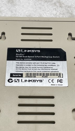 Linksys EZXS55W EtherFast 10/100 5-Port Workgroup Network Switch Hub Unit Only - Picture 4 of 6