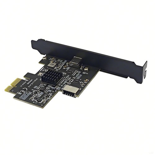 PCI-E 1X to Type-E + Type-C Expansion Card USB3.2 GEN2 10Gbps ASM3142 Chip8243