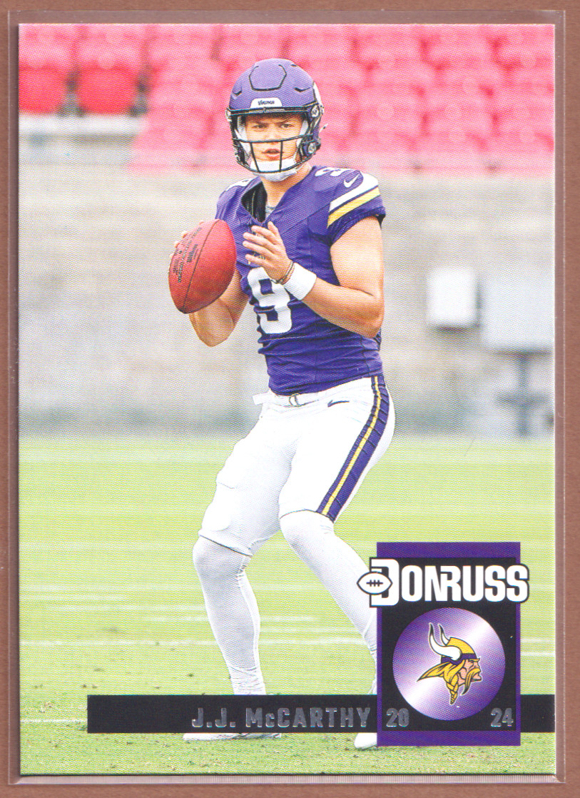 J.J. McCarthy #27 Football Cards 2024 Panini Donruss Retro 1994 trading card — raw and PSA graded price guide