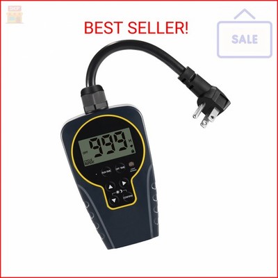 Techbee 1 s to 999 h Short/Long On-Off Interval Repeat Cycle Timer Plug Outlet w