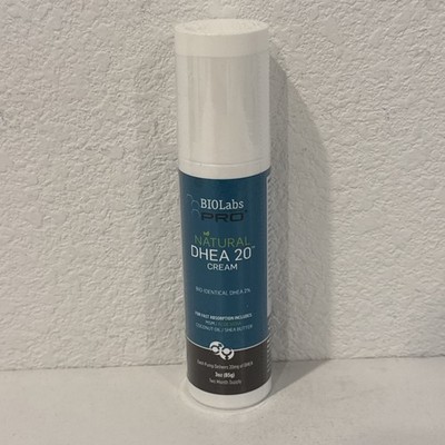 BioLabs Pro Natural DHEA 20 Cream Bio-identical Supplement 3 Oz Sealed Exp 02/27