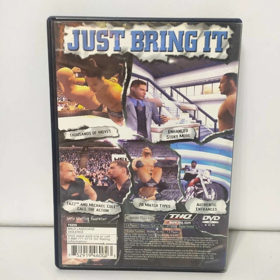 WWE SmackDown Just Bring It (PlayStation 2, 2002) PS2 No Manual Tested Working - Image 2 of 4