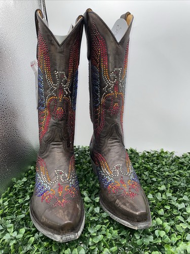 Old Gringo Women's Eagle Swarovski Crystal Western Boots Snip Toe Size 7B