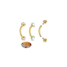REVOLIA 3Pcs 14G Surgical Steel Small Belly Button Rings for Women Internally...