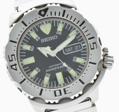 【NEAR MINT】Seiko Black Monster 7S26-0350 SKX779 Day/Date Auto Men's Watch JAPAN