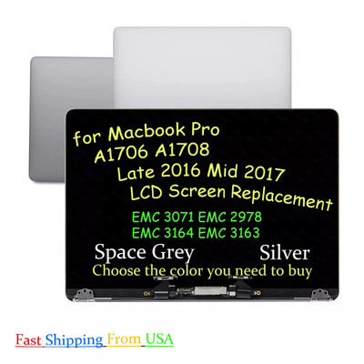 MPXQ2LL/A EMC3164 Retina LCD Screen+shell For MacBook Pro A1706 A1708 2016 2017