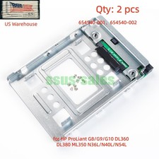 2PCS 2.5" to 3.5"hard drive adapter SATA SAS SSD HDD 654540-001 for HP G8 N54L