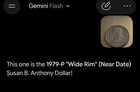 1979-P Susan B. Anthony $1 Dollar Coin Wide Rim Near Date (Business Strike) — photo 4