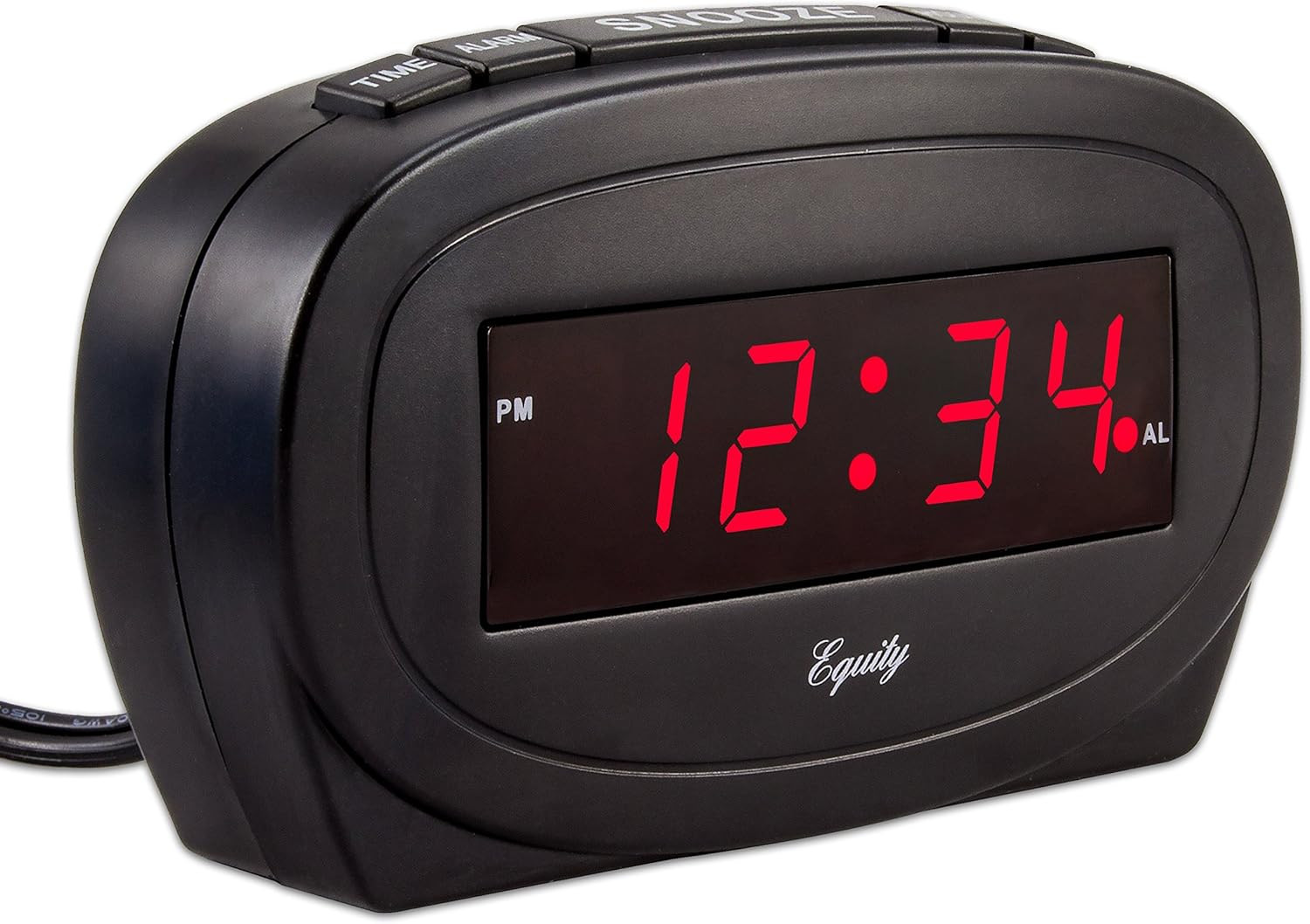 30228 LED Alarm Clock,Black 4.50"W X 1.85"D X 2.65"H