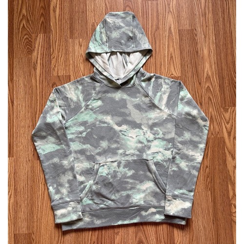 Athleta Girl Tie Dye Hoodie Pullover Sweatshirt Sz 12 Large Thumb Hole Pockets - Picture 8 of 9