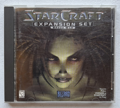 Starcraft Brood War Expansion Set PC Game CD Rom 1998 Blizzard Teen Excellent