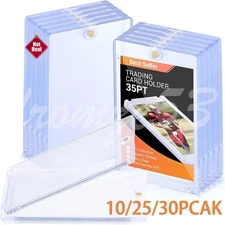 🔥10~30Pk Magnetic Trading Sports Card Holders 35pt One-Touch Hard UV Protection
