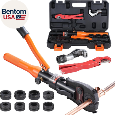#ad Copper Pipe Crimping Tool Hydraulic Driven Press Tool with 1 2quot; 3 4quot; 1quot; Jaws $224.86