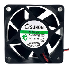 SUNON KDE1206PTV1 Fan DC12V 1.7W 2Pin 6025 6cm Silent Maglev Cooling Fan