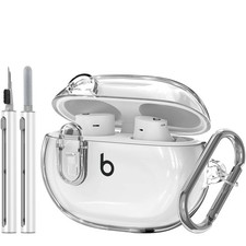 for Beats Studio Buds/Studio Buds Plus Case Cover with Lock, Clear