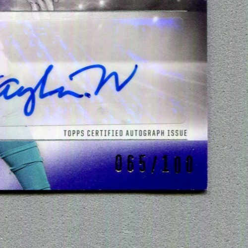 2024 Topps Signature Class Jaylen Wright Purple Rookie Class Autograph 65/100 - Picture 3 of 3