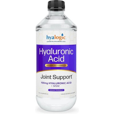 Hyalogic Hyaluronic Acid Liquid Supplement 100mg Vegan 12 oz