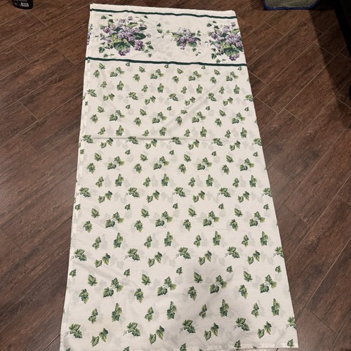 VTG Waverly SWEET VIOLETS? Purple White Green Shower Curtain Cottage Romantic - Picture 4 of 5