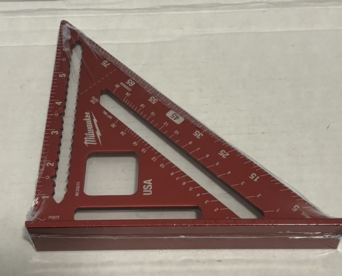 🆕 MILWAUKEE 7" Durable Aluminum Rafter/Speed Square, Reinforced Frame MLSQ070 - Picture 5 of 6