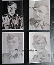 4er Set Waffen SS Fotos benannt, datiert, Einheit etc Repro Lot 2