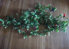2 Strands w Plastic Holly Berry Christmas Garland 15 Ft Ea w C7 Lights Hongkong