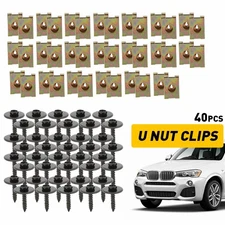 80 Car Body Panel Fender Fastener Kit Bolts Hex U-Nut Screws Fixed For BMW