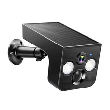 PM POPMAKE SOLAR SECURITY CAMERAS WIRELESS OUTDOOR 2K BATTERY CG6T - BLACK