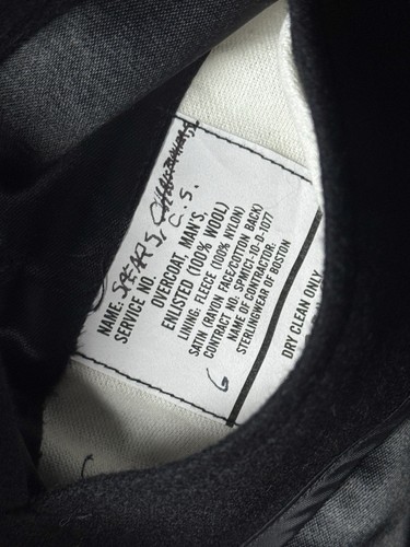 US Navy Men's DSCP Quarterdeck Collection Wool Pea Coat Overcoat Size 40S Black - Picture 16 of 16