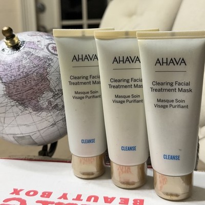 3x AHAVA Cleanse~Clearing Facial Treatment Mask~2.5 fl oz/75 ml(each) New Sealed