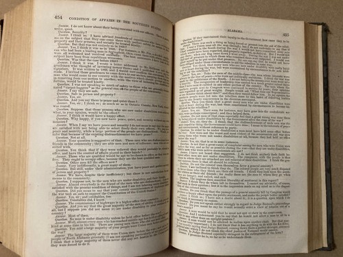 RARE 1872 TESTIMONY JOINT COMMITTEE AFFAIRS INSURRECTIONIST STATE ALABAMA KKKLAN - Picture 5 of 12