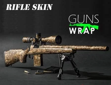 Camo Guns Wrap Skins Premium Vinyl Sticker Matte Rifle Pre-Cut LEAVES-5