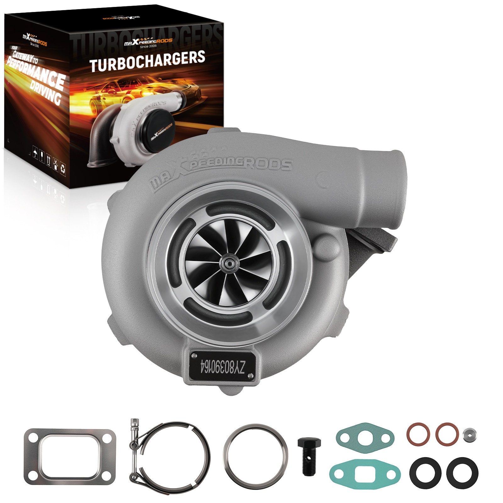 T3 GT3037 Universal Turbo  for 2.5-3.0L 4/6 Cylinder Engines V-Band 500HP