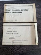 2 Large State of UTAH BLM Wilderness Inventory Maps 1979