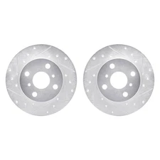 For Toyota Corolla 84-88 R1 Concepts Drilled & Slotted Front Brake Rotor Set