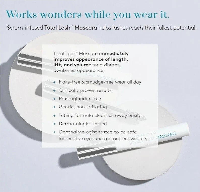 Colorescience Total Lash Mascara 0.27 Fl oz Black, Grow And Strengthen Lashes - Image 4 of 4