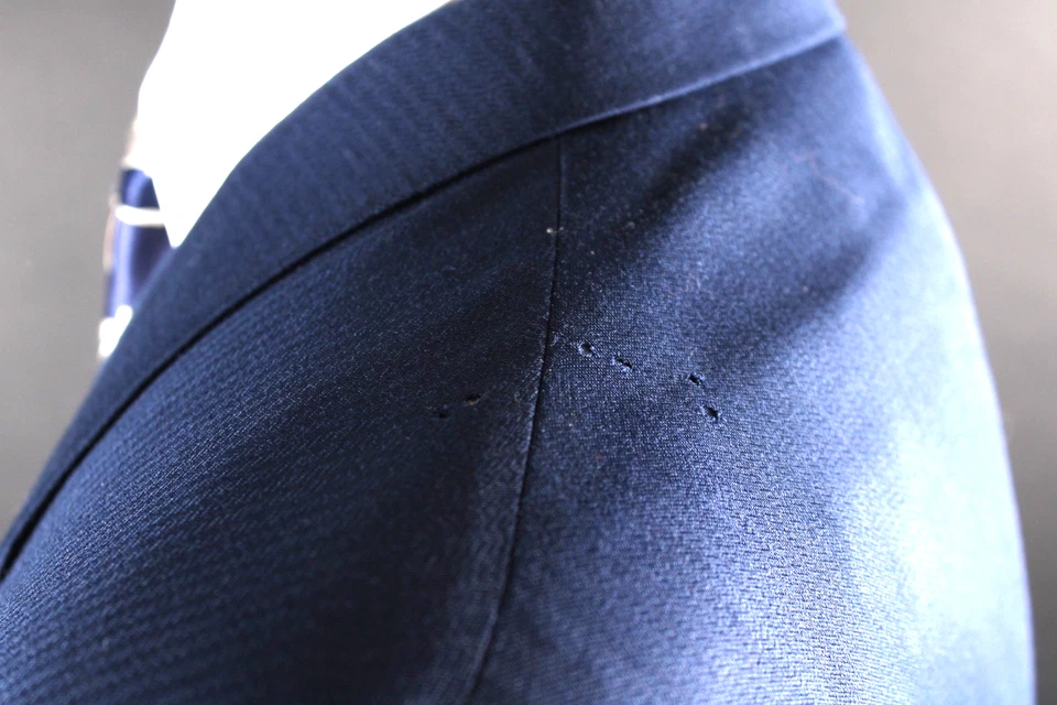 Винтажный 1940-х шерсти двубортный пик лацкан костюм пальто куртка мужской размер 40 - Изображение 4 из 4