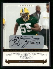 2006 Donruss Classics Abdul Hodge Packers Rookie Auto Card #188; #d /999. rookie card picture