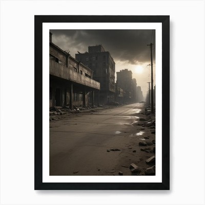 Straßenszene 4 Kunstdruck gerahmt Wandbild Poster Leinwanddruck Bild