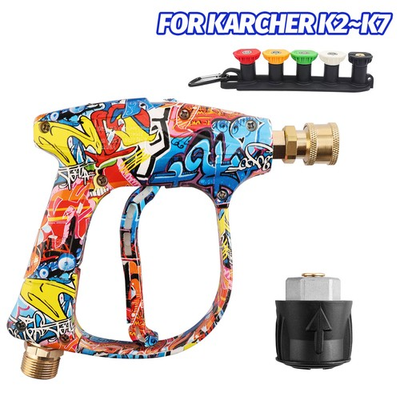 #ad #ad 1 4quot; M22 14mm Aluminum Pressure Washer Gun with 5 Multifunctional Spray Nozzles $19.29
