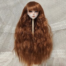 1/4 1/3 Small Curls Straight Bangs Fluffy Curls Hair Comic Style Wig Fit BJD