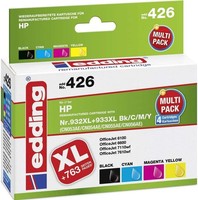 Edding Druckerpatrone EDD-426 - Multipack 4 - Schwarz, Cyan, Magenta, Gelb
