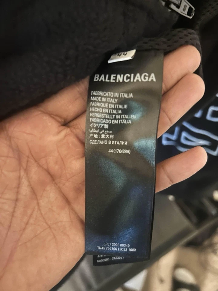 Chaqueta polar Balenciaga para hombre en negro talla S Foto 4 de 4