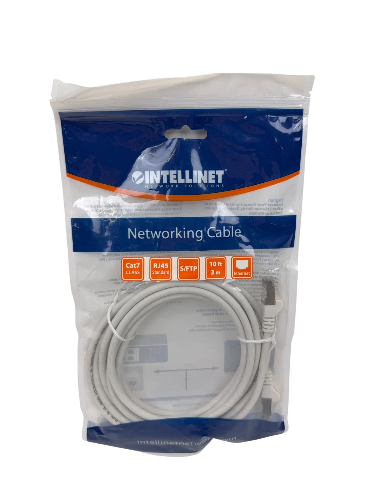 Intellinet 741392 Netzwerkkabel Weiß 3m Cat7 S/FTP S-STP (NETWORK CABLE CAT7/P- - Bild 1 von 4