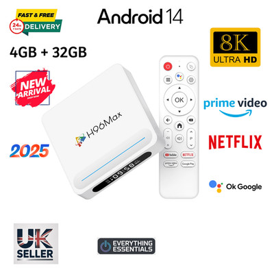 8K UHD H96 Max Android 14 TV Box H618 Plus 4GB + 32GB Google Assistant 2025
