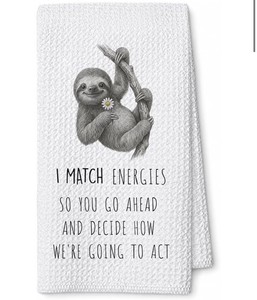 Funny Sloth Kitchen Towels Waffle Weave Microfiber Hand Towel