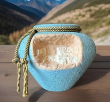 Textured Blue Vase Native American Pueblo Dwe...