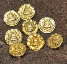 Gold Filled Bell System Long Lines Service Award Pin Lot Of 8 Vintage 